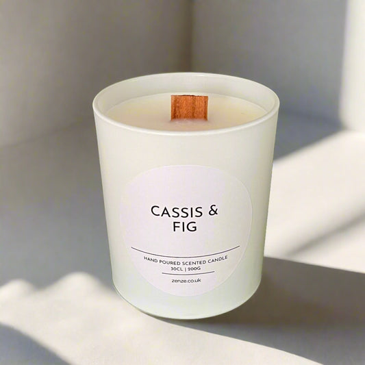 Large Cassis & Fig wooden wick candle