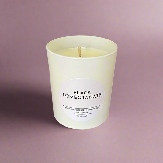 Medium Black Pomegranate cotton wick candle