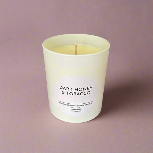 Medium Dark Honey & Tobacco cotton wick candle