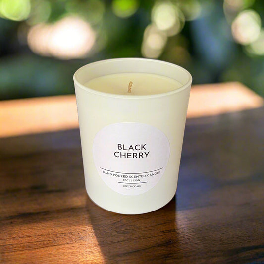 Medium Black Cherry cotton wick candle