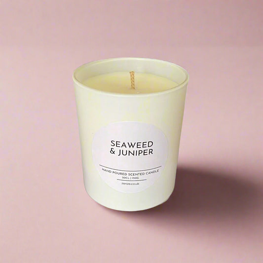 Medium Seaweed & Juniper cotton wick candle