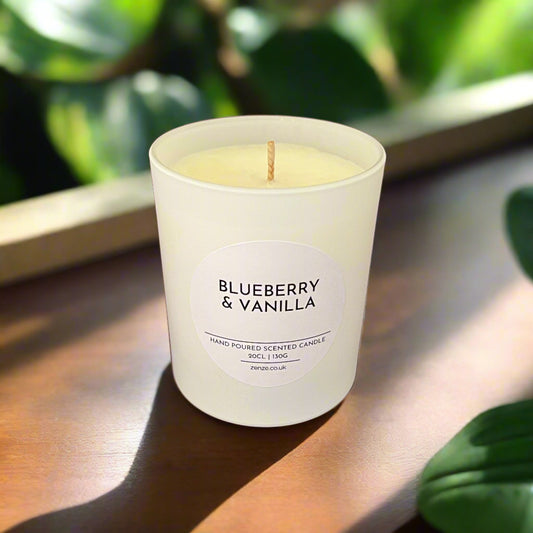Medium Blueberry Vanilla cotton wick candle