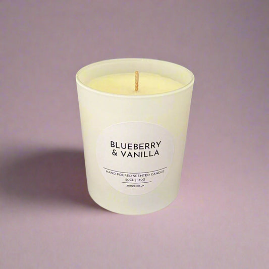 Medium Blueberry Vanilla cotton wick candle