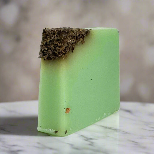 Green tea and olive oil handmade soap