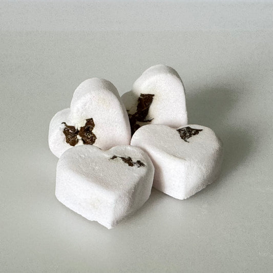 Mini Bath Bomb Hearts  - Rose & Ylang - 6 per pack