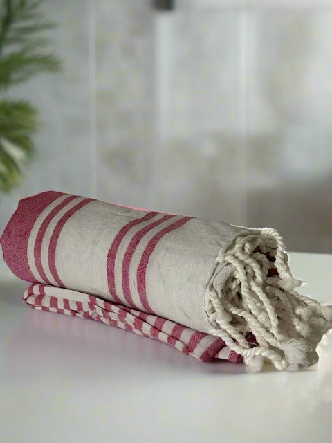 Hamman Spa towel - Sunset Pink